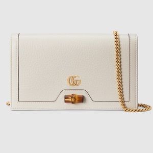 GUCCI DIANA MINI BAG WITH BAMBOO | White leather